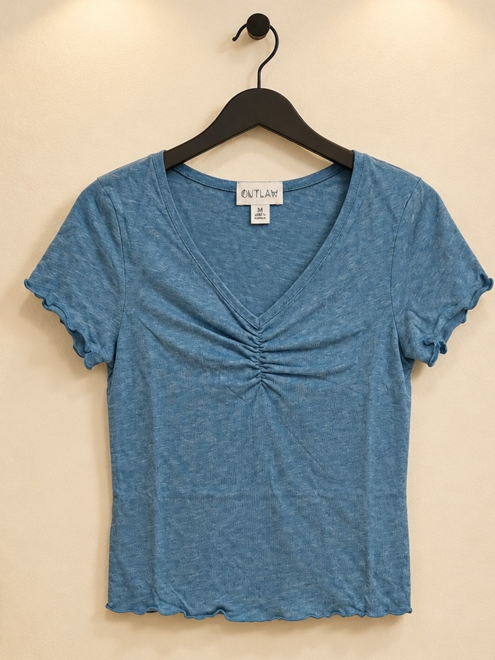 NWT Outlaw Teens Women’s Teal Cap Sleeve V Neck Blouse Top Shirt - Size XL